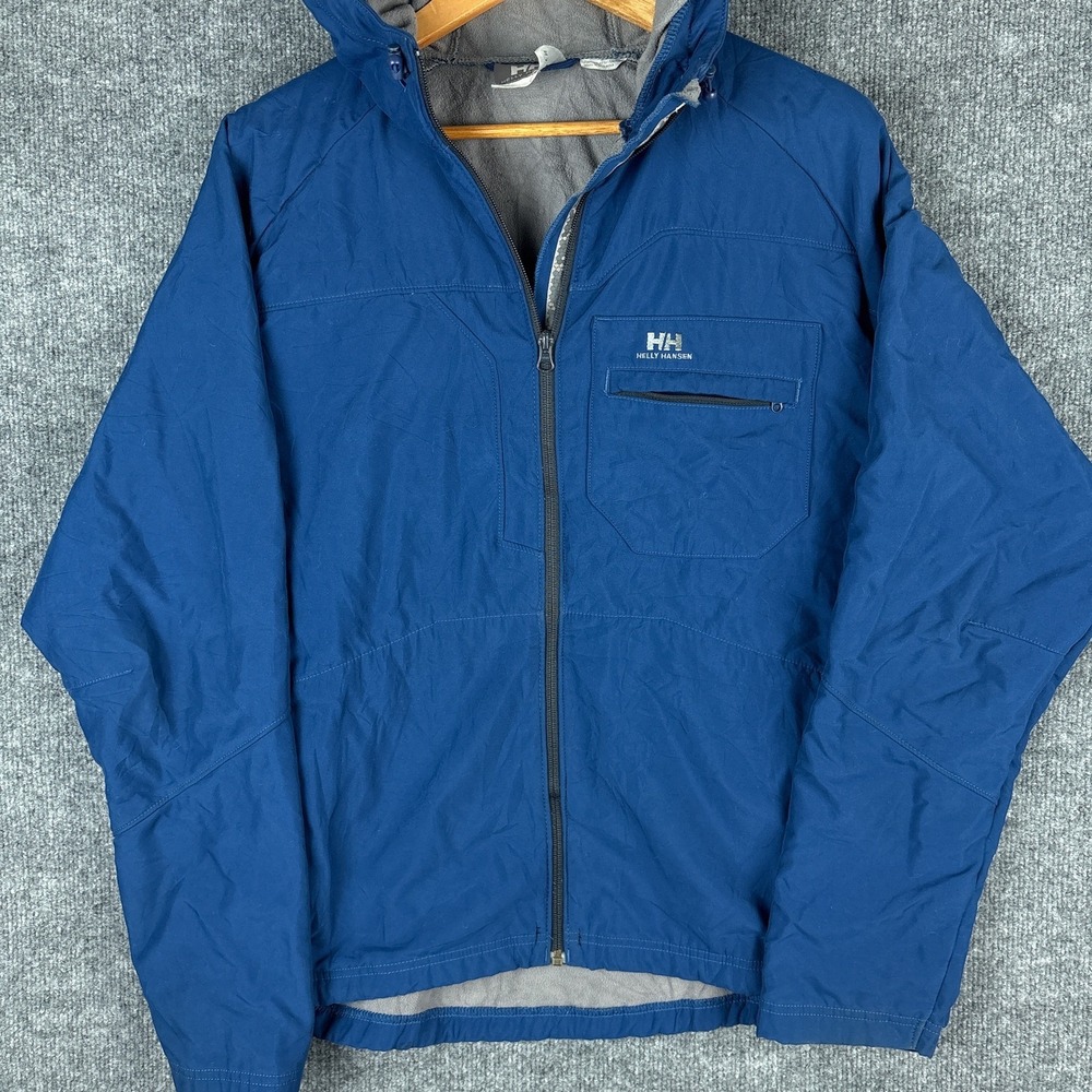 Helly Hansen Atlas Fleece-Lined Full Zip Softshell Jacket Mens Large Hooded